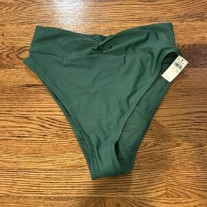 Aerie Green High-Cut Cheeky Bottoms NWT